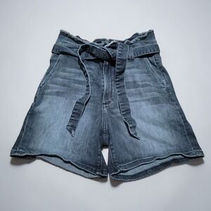 Black Orchid Los Angeles Denim Belted Shorts Womens Size 31 Faded Black